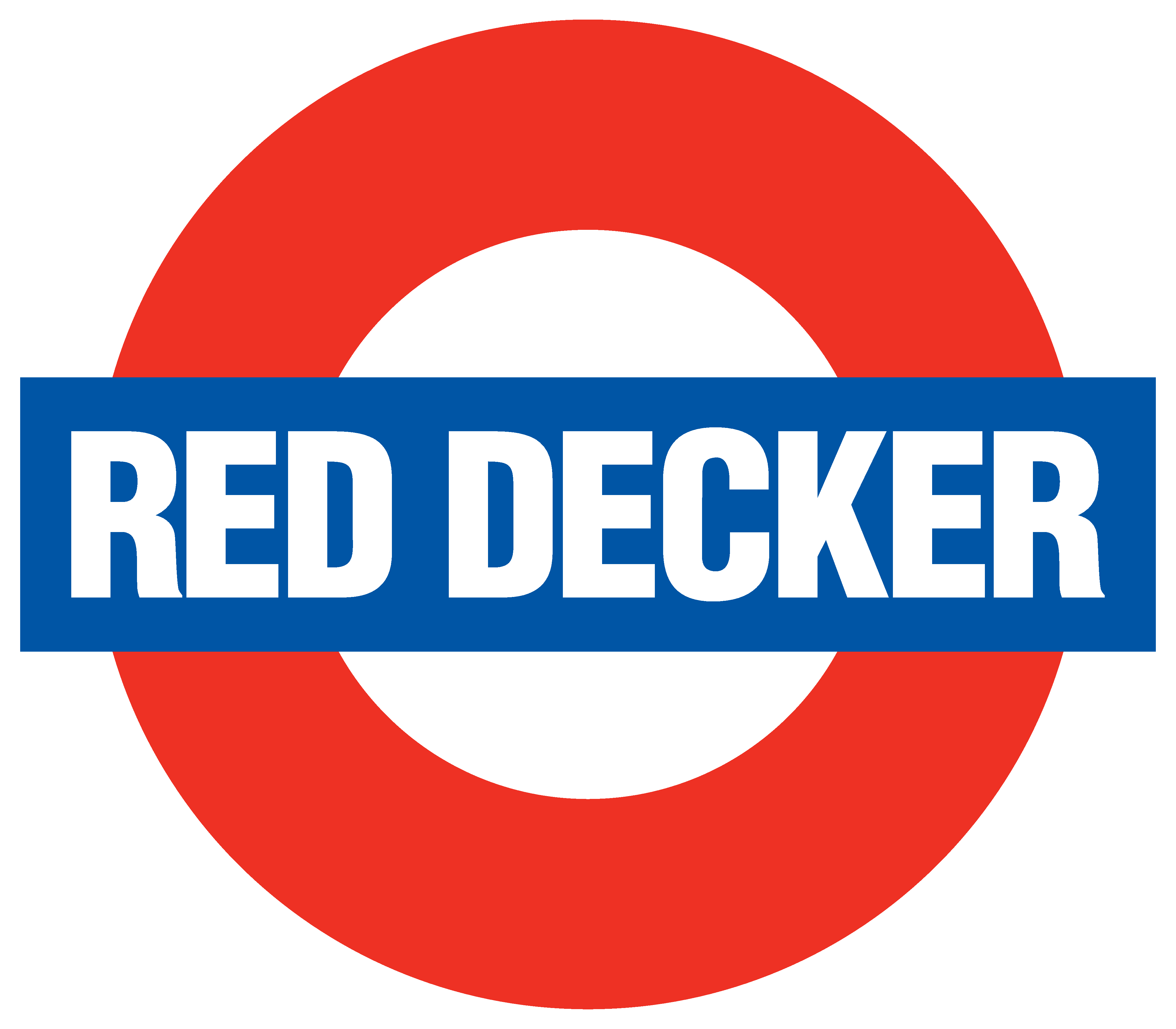 red decker logo white outline